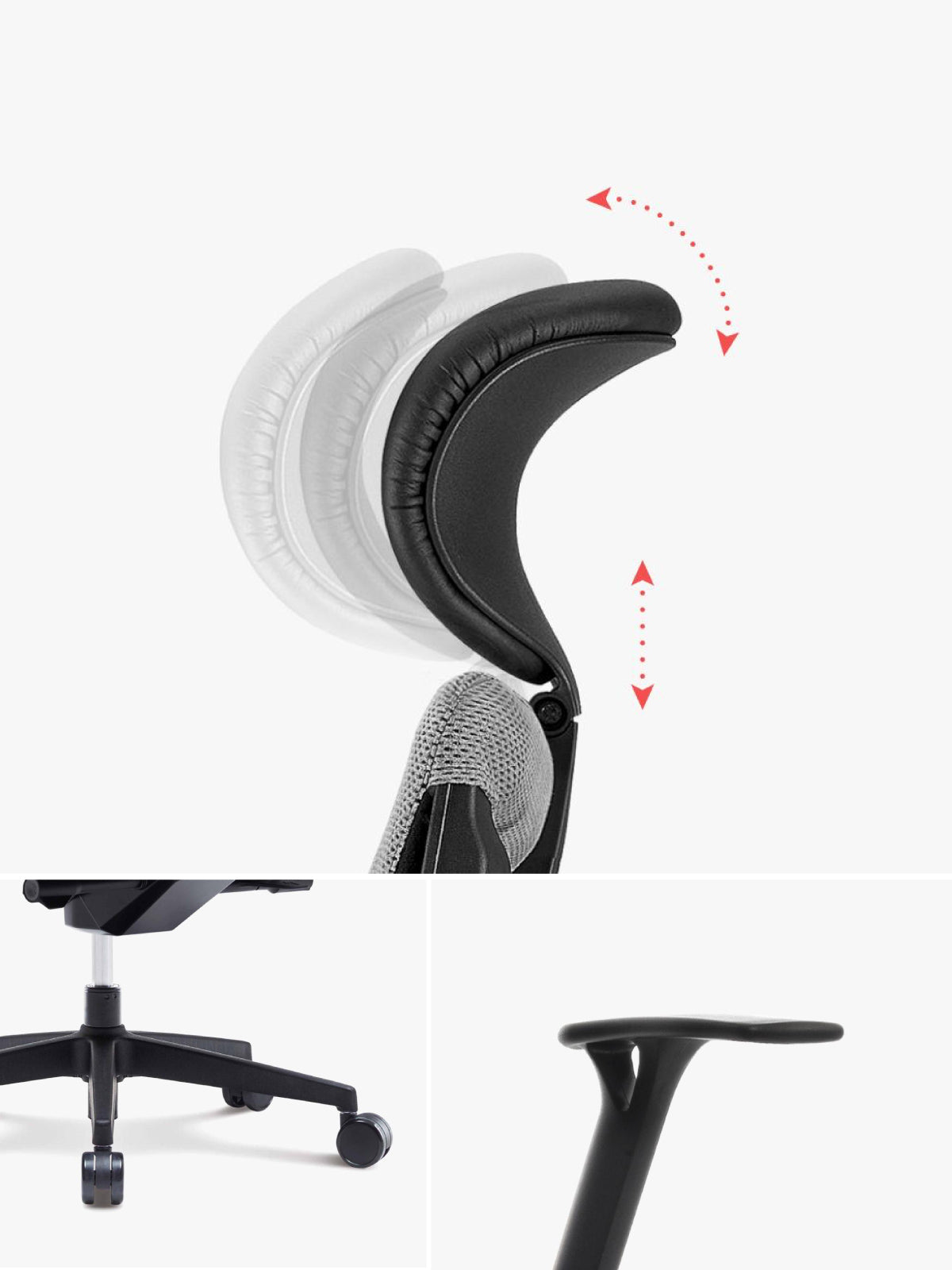Reply Task Chair with Headrest (Adjustable Armrests and Seat)