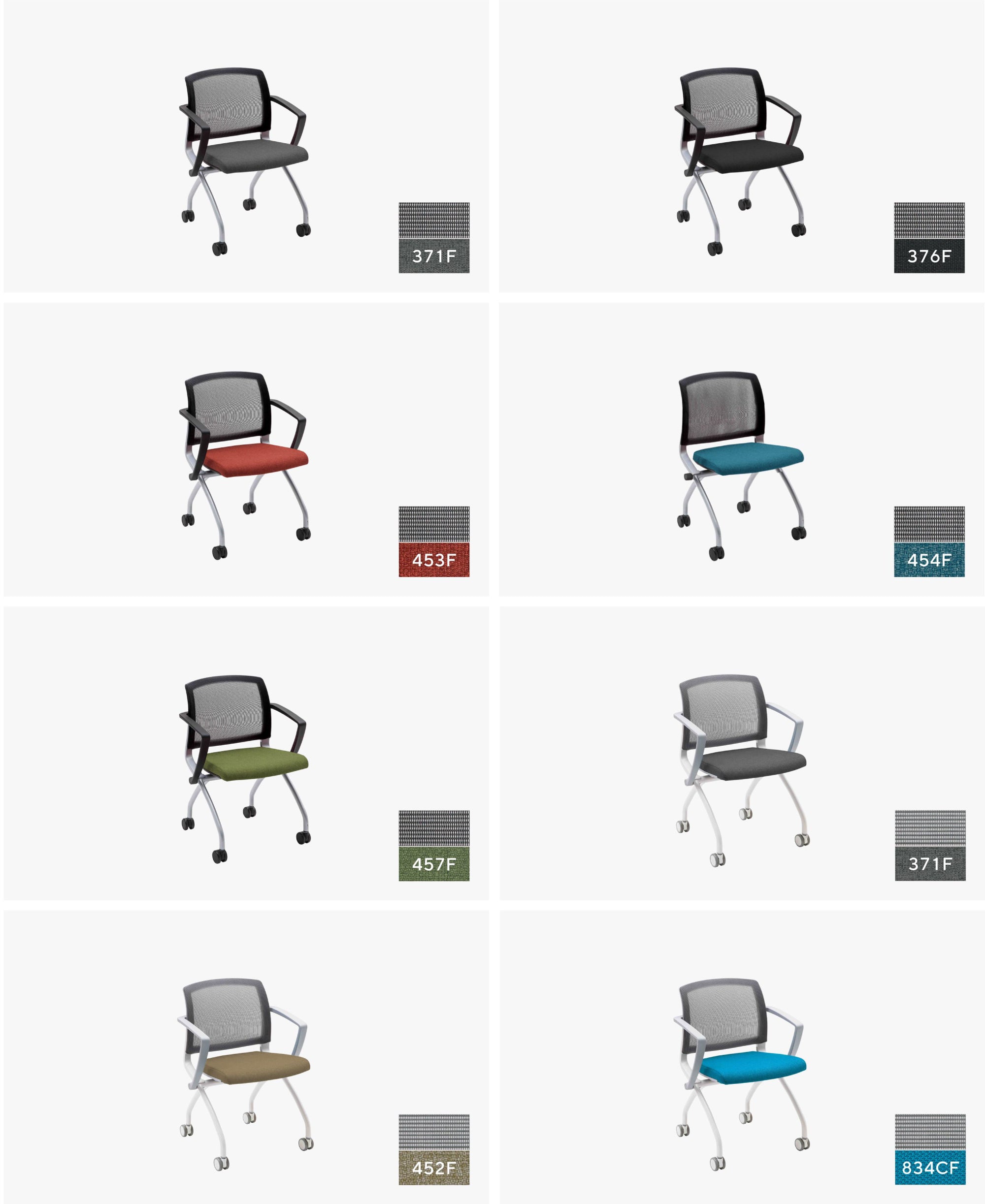 VIM Chair with Casters (With Fixed Armrests)