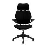 Home Office Package 3: Ovation Sit-stand Desk & Humanscale Freedom Chair with Headrest