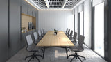 Memphis in a meeting room. Grey frame and grey mesh.