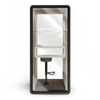 Mikomax Hush Phone Booth - Black Exterior with Grey Interior