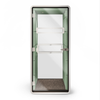 Mikomax Hush Phone Booth - White Exterior with Mint Green Interior